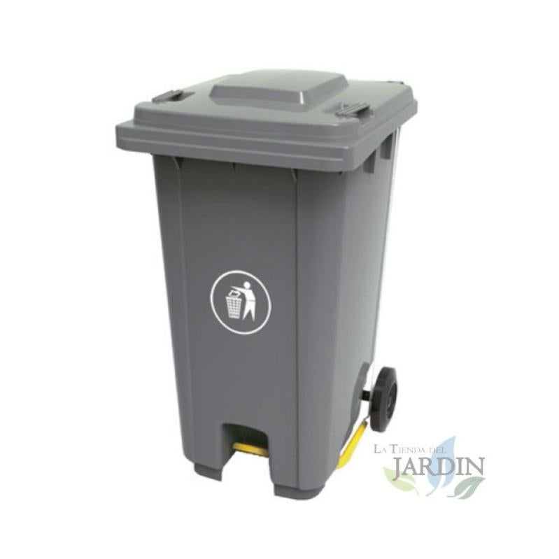 Poubelle grise 120 litres 56x48x93 cm Leroy Merlin