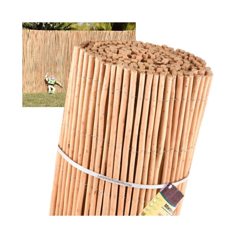 Rollo De Mimbre Natural SATURNIA 5x1 Metros - Para Ocultación Ligera Y Decoración De Jardín O Terraza