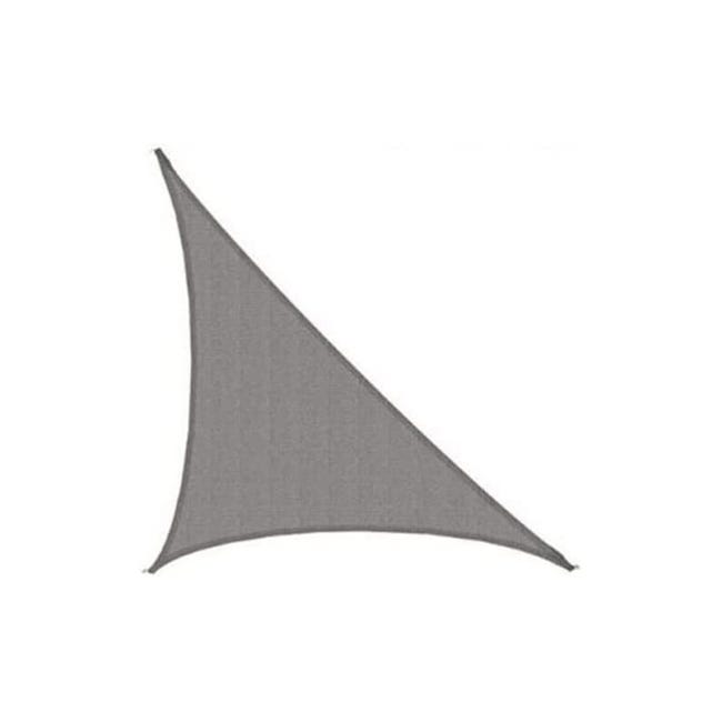Toldo vela triangular poliéster 3,6 x 3,6 x 3,6 m, gris 165 gr/m2 UV para  jardin