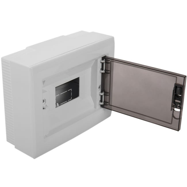 Caja distribucion electrica Superficie IP65 de 8 modulos Blanco