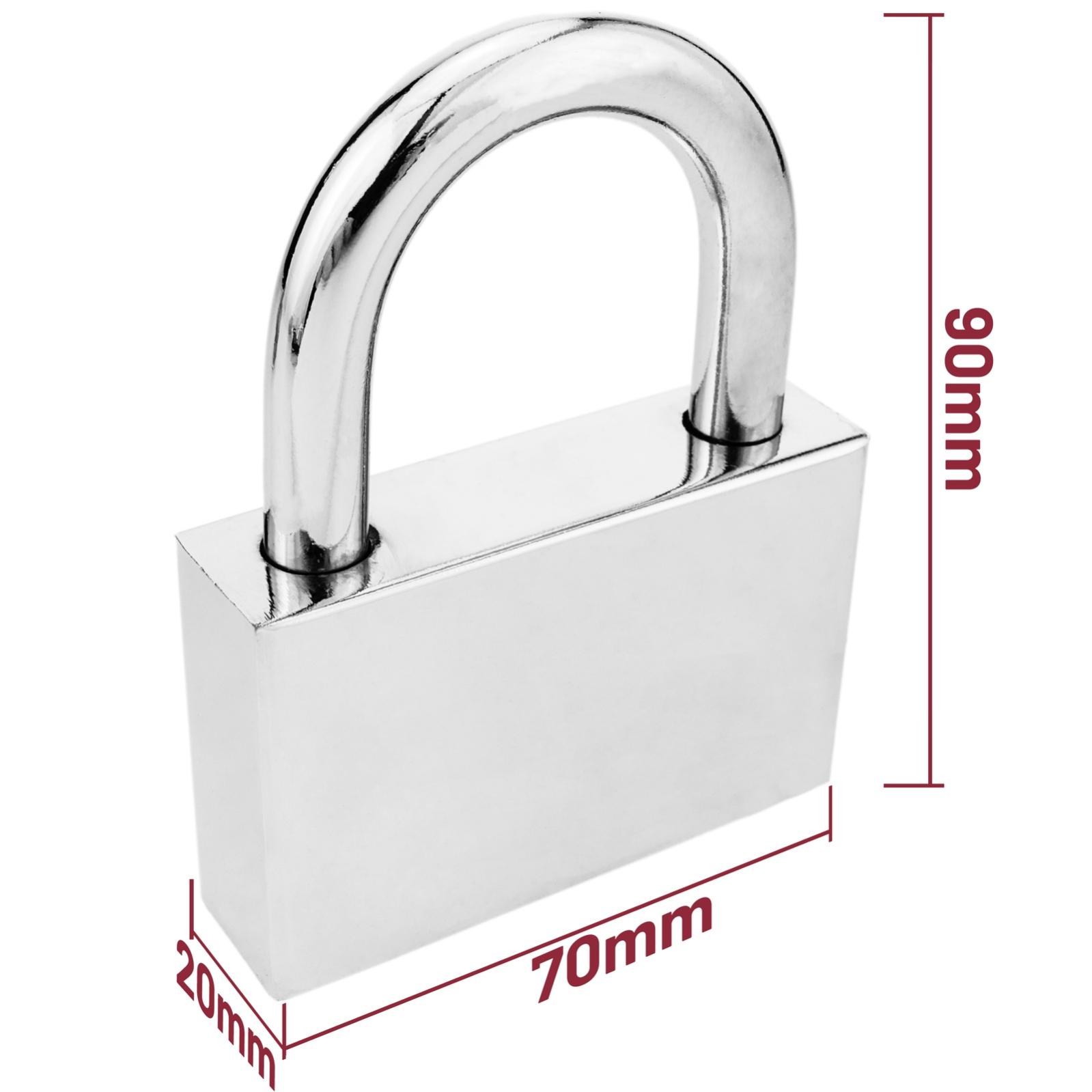 Lucchetto di sicurezza in acciaio temprato da 70 mm - 4
