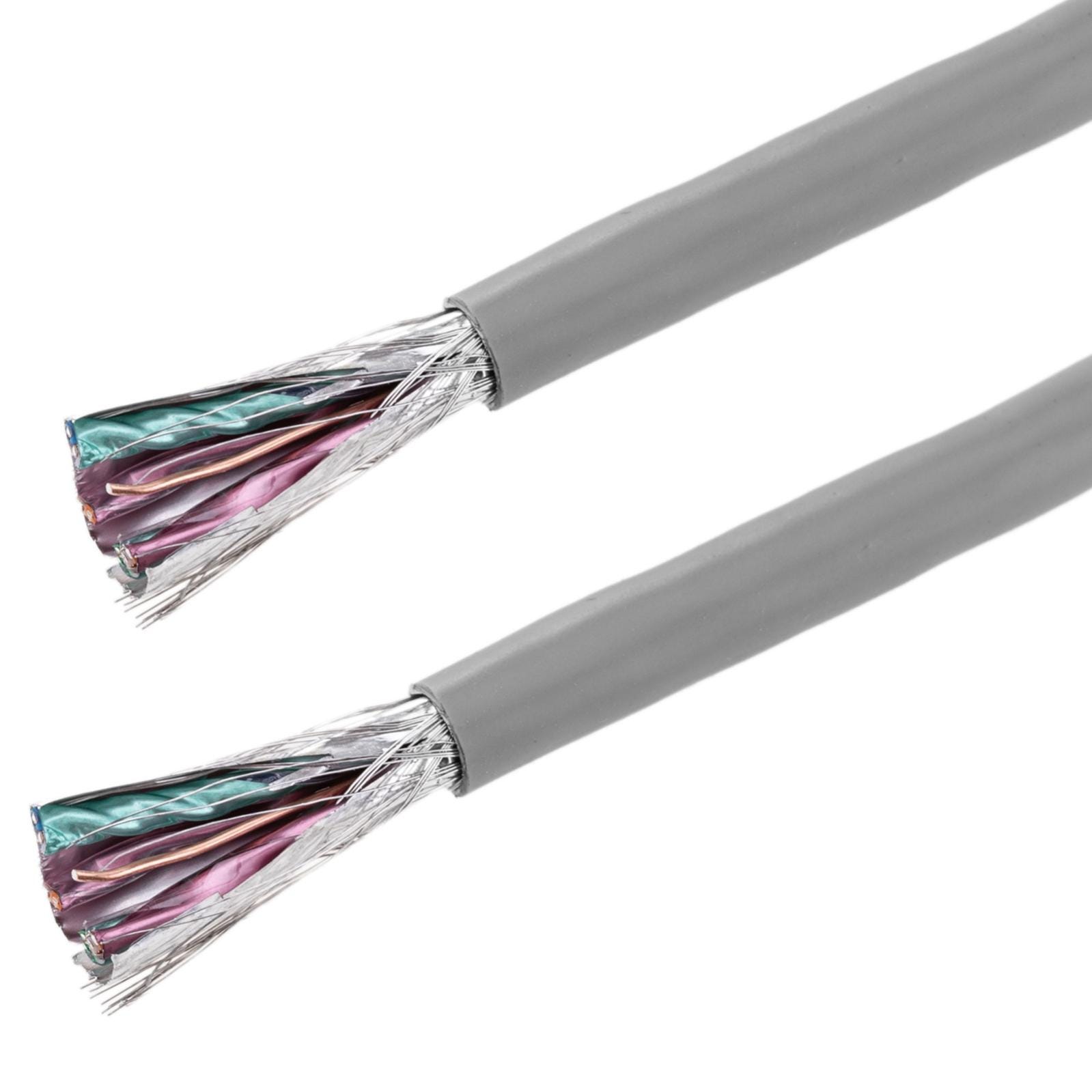 Cable De Red Plano CAT7 PNI - 20 Metros, Blanco, 10 Gbps, 600 MHz, Blindado (S/STP), Con Conectores RJ45