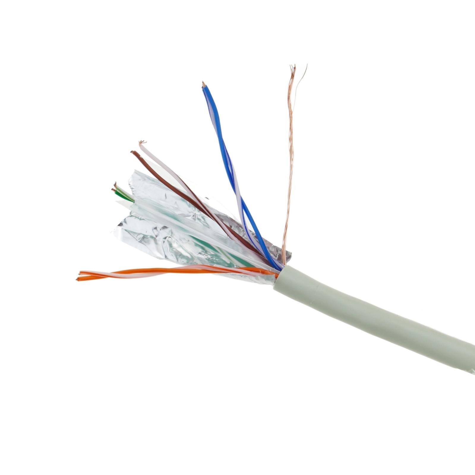 Bobina da 100 m con cavo FTP flessibile 24AWG categoria 6 grigio - 5