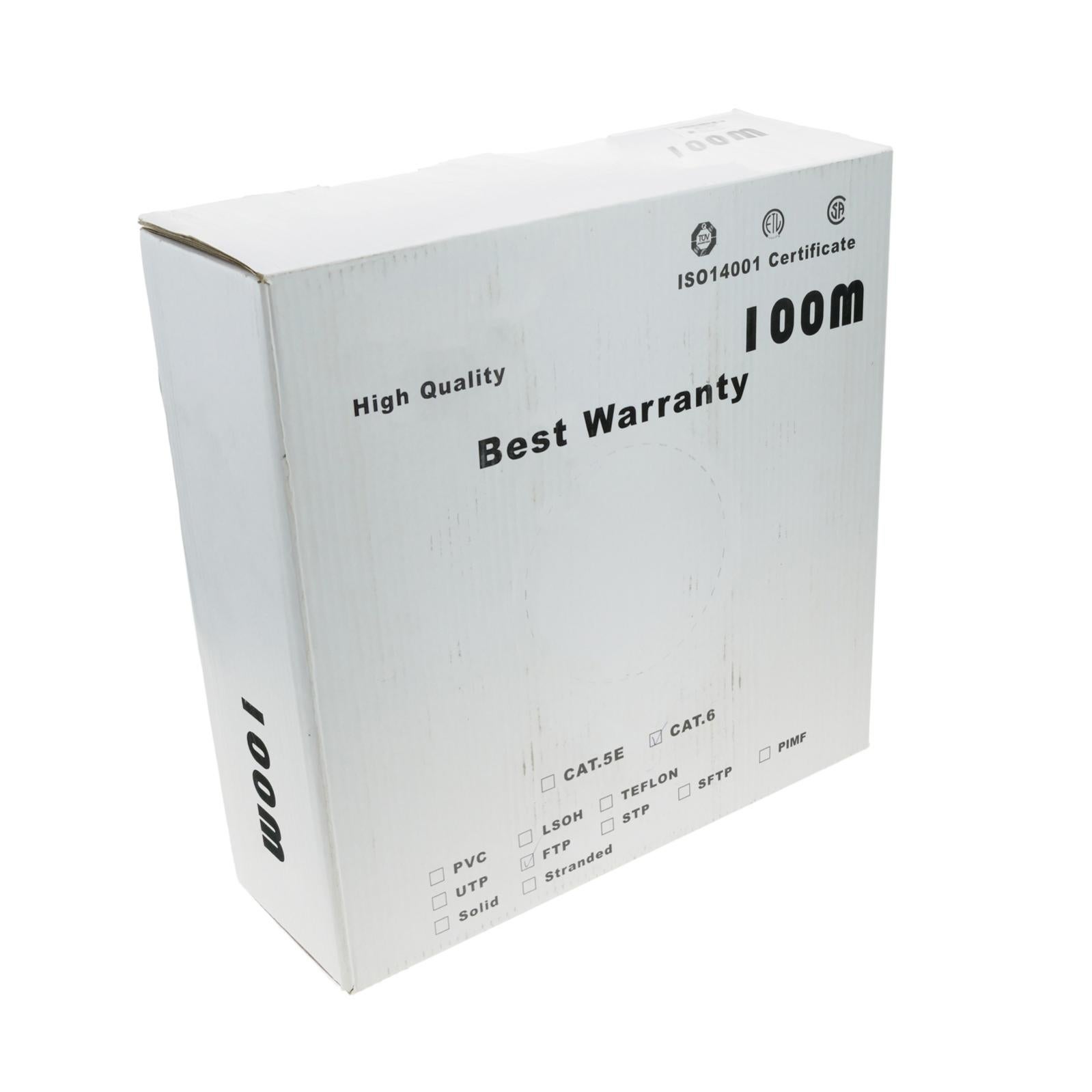 Bobina da 100 m con cavo FTP flessibile 24AWG categoria 6 grigio - 3