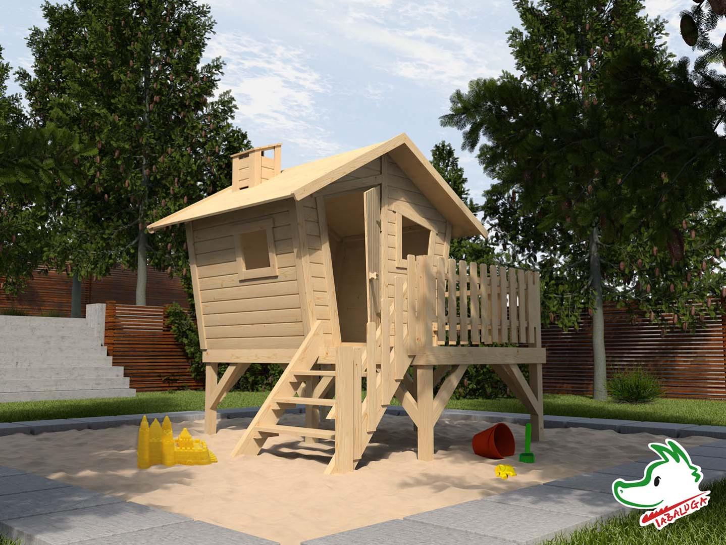 Cabane Enfant LOTTI avec Terrasse et Escalier | Leroy Merlin