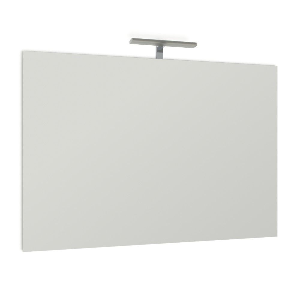 Specchio cornice led rettangolare ad angoli smussati 100x70 cm reversibile