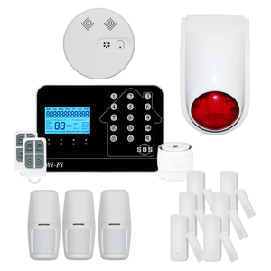 Kit alarme maison sans fil connecté 3 en 1 - sécurité domestique daaf -  lifebox smart