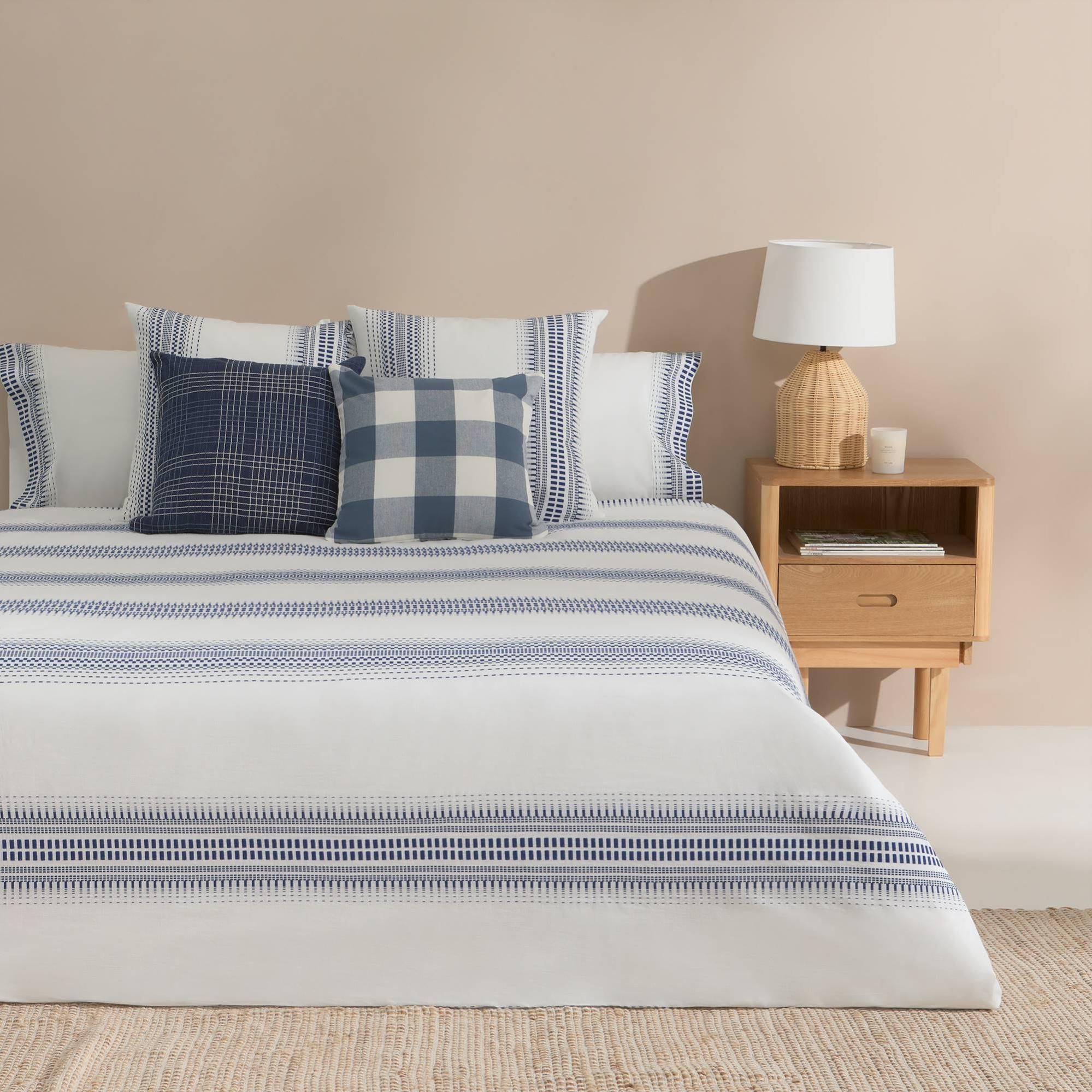 Funda n rdica hilo tintado blanco 200x220 Leroy Merlin