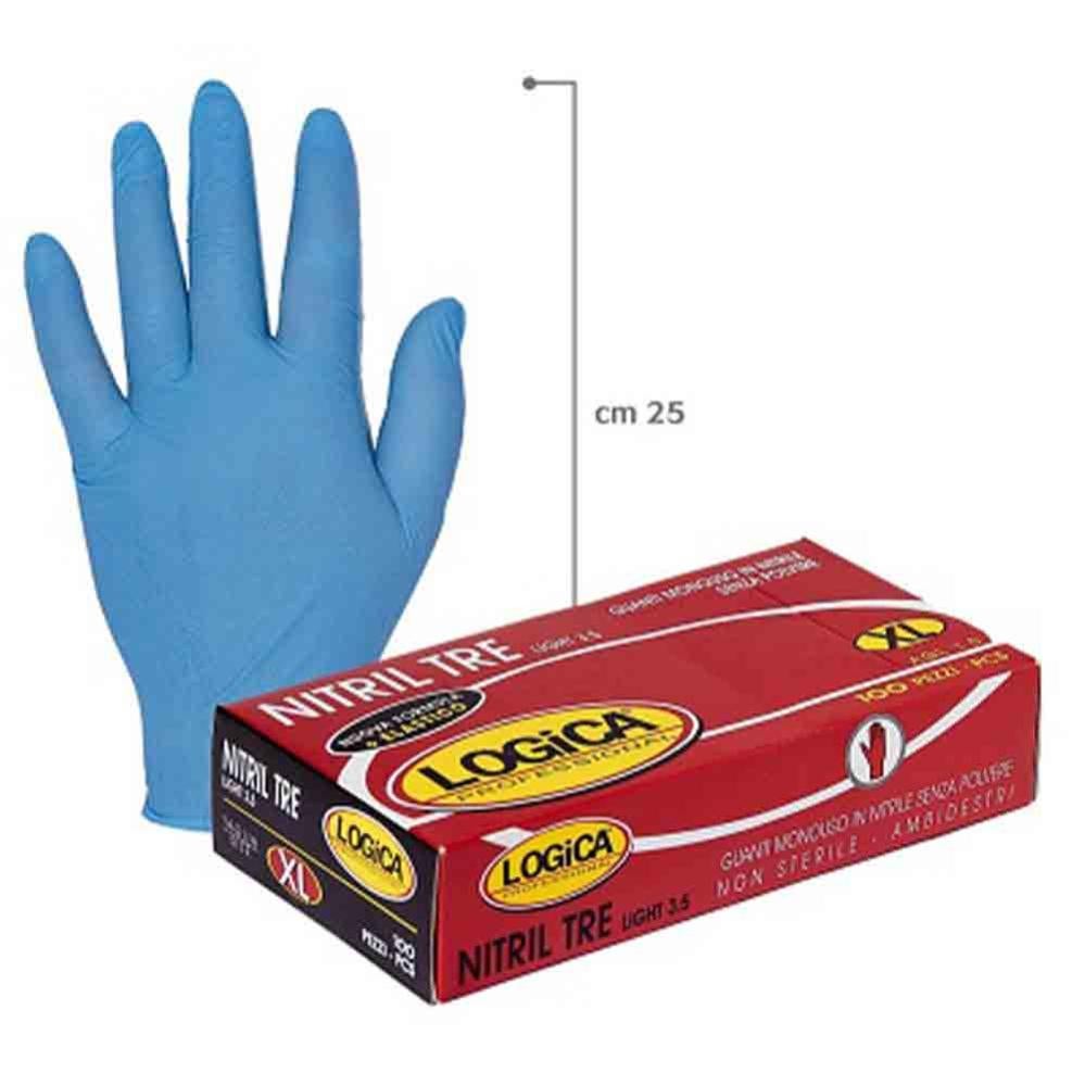 Glovely guanti monouso in nitrile senza polvere confezione da 200pz taglia M