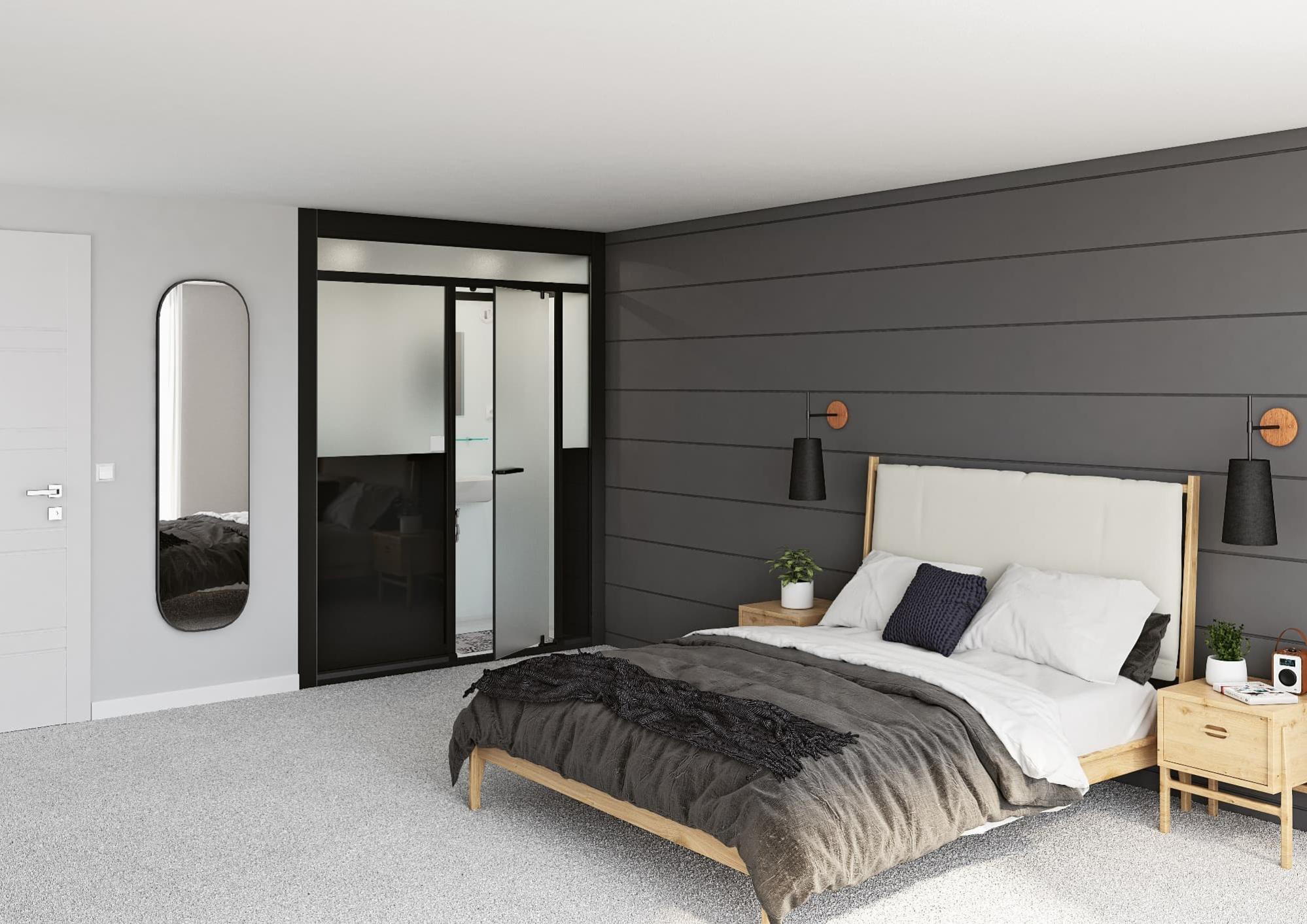 Salle de bain prête à poser en niche MODULO 170x100 VB douche à gauche