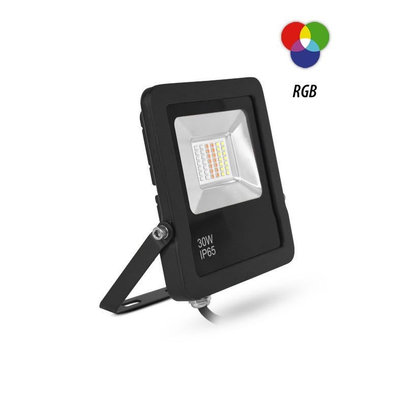 Projecteur LED RGB ARCHEO SLIM II - 30W avec télécommande (Noir)