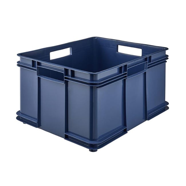 TIENDA EURASIA – Caja Plegable Apilable, Plástico Libre de BPA, para  Almacenaje, L, Azul
