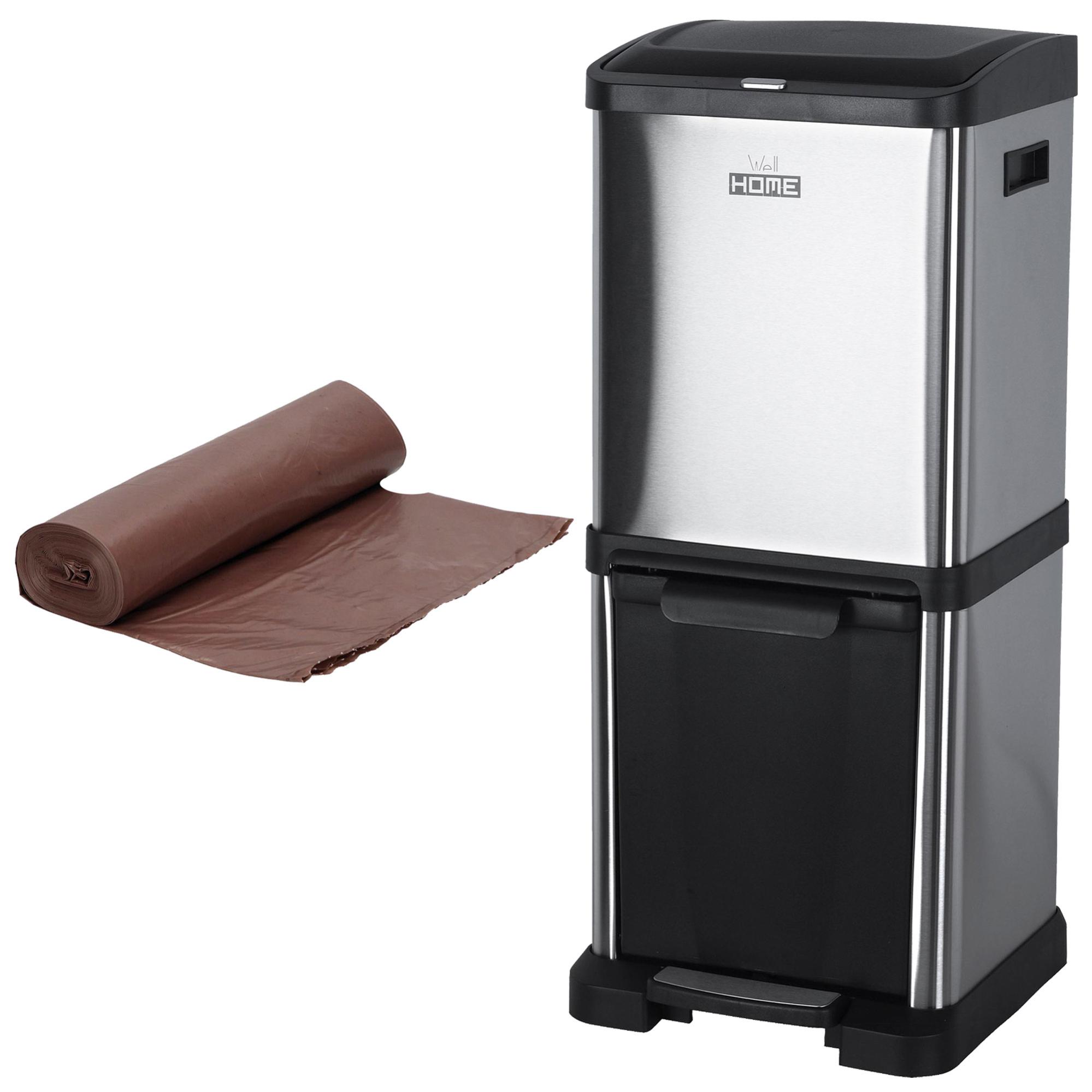 Buste Per Riciclaggio 3 Colori - Set Blu, Verde E Giallo Per Plastica, Vetro, Carta, 23 Litri - Foto 6