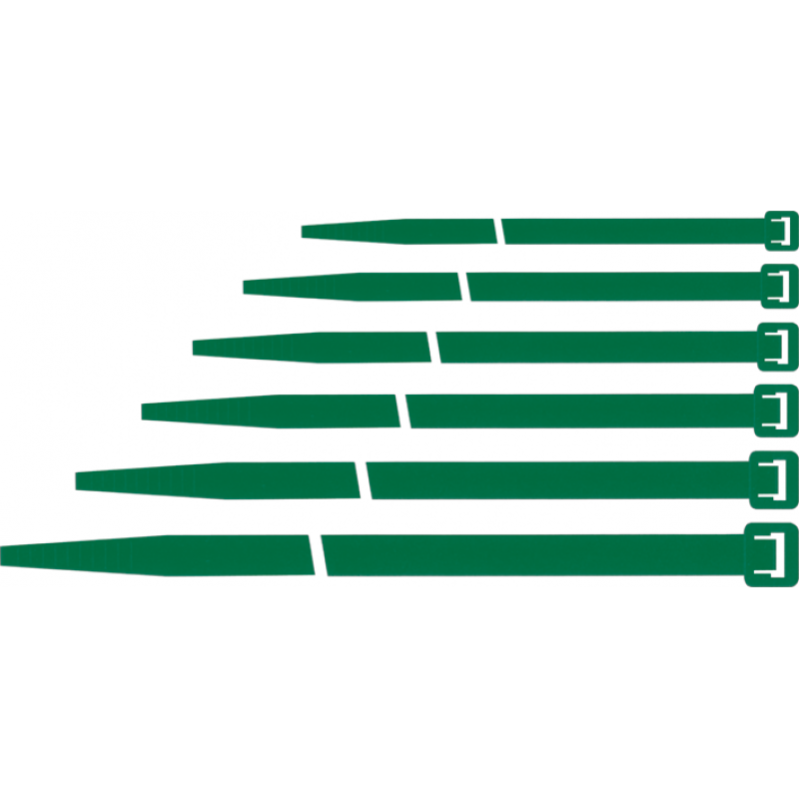 Fischer GBN 4,6x200 Verde - Fascette Serracavi In Nylon, 100 Pezzi, Per Uso Elettrico E Industriale