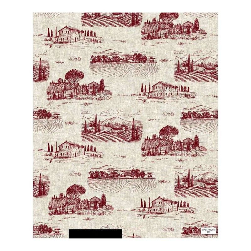 Mantel things home trade calanques 140 cm x 25 m algodón y poliéster
