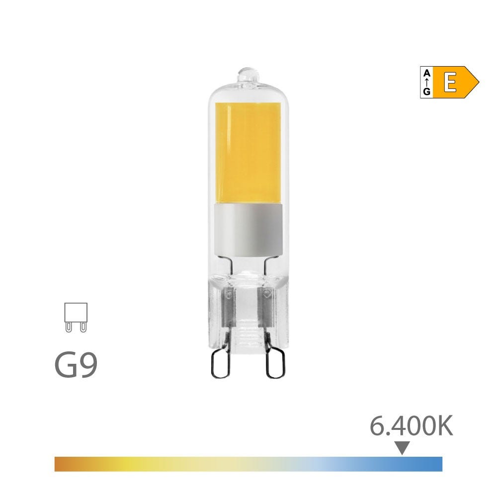 Ampoule led G9 5W 575lm 6400k verre lumière froide