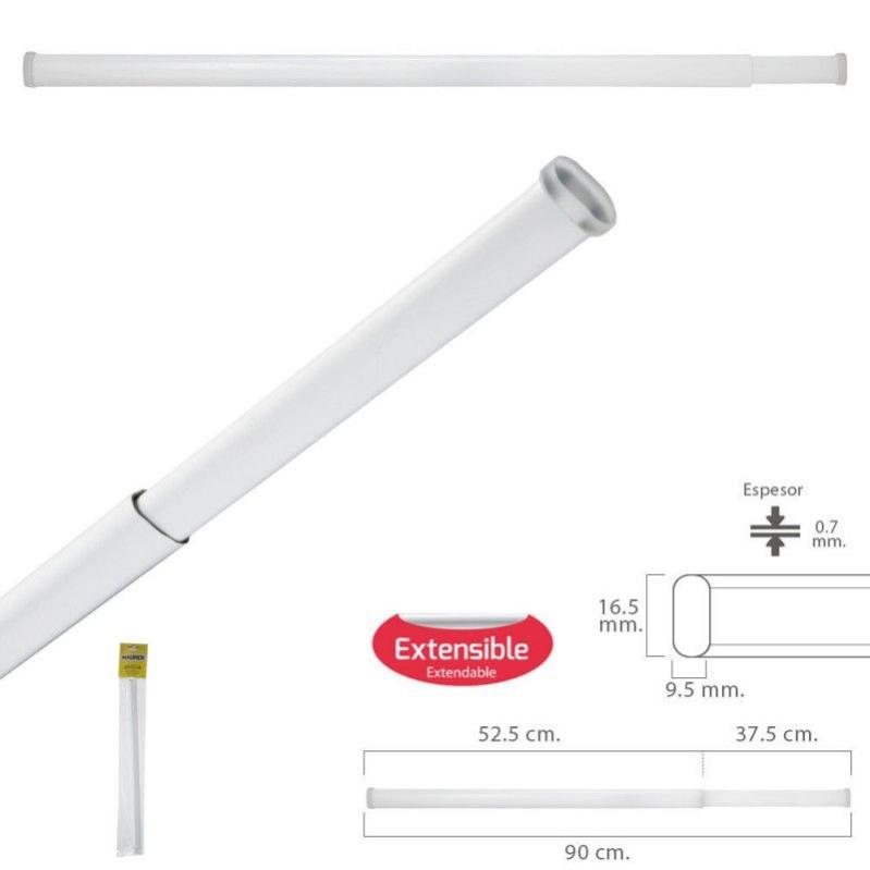 Sheer Bar estensibile 52,5/90 cm. Con molla di pressione regolabile (1 pezzo) Leroy Merlin