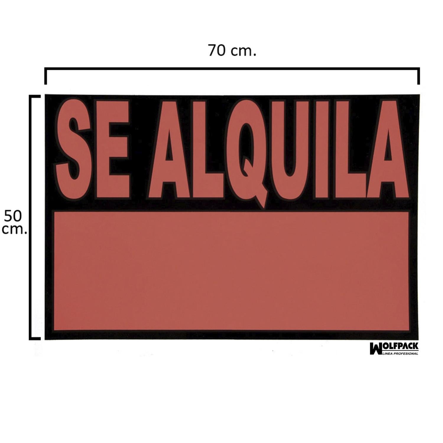 Cartel Se Alquila 70X50 Cm. En Oferta Cartel Se Alquila 70X50 Cm.