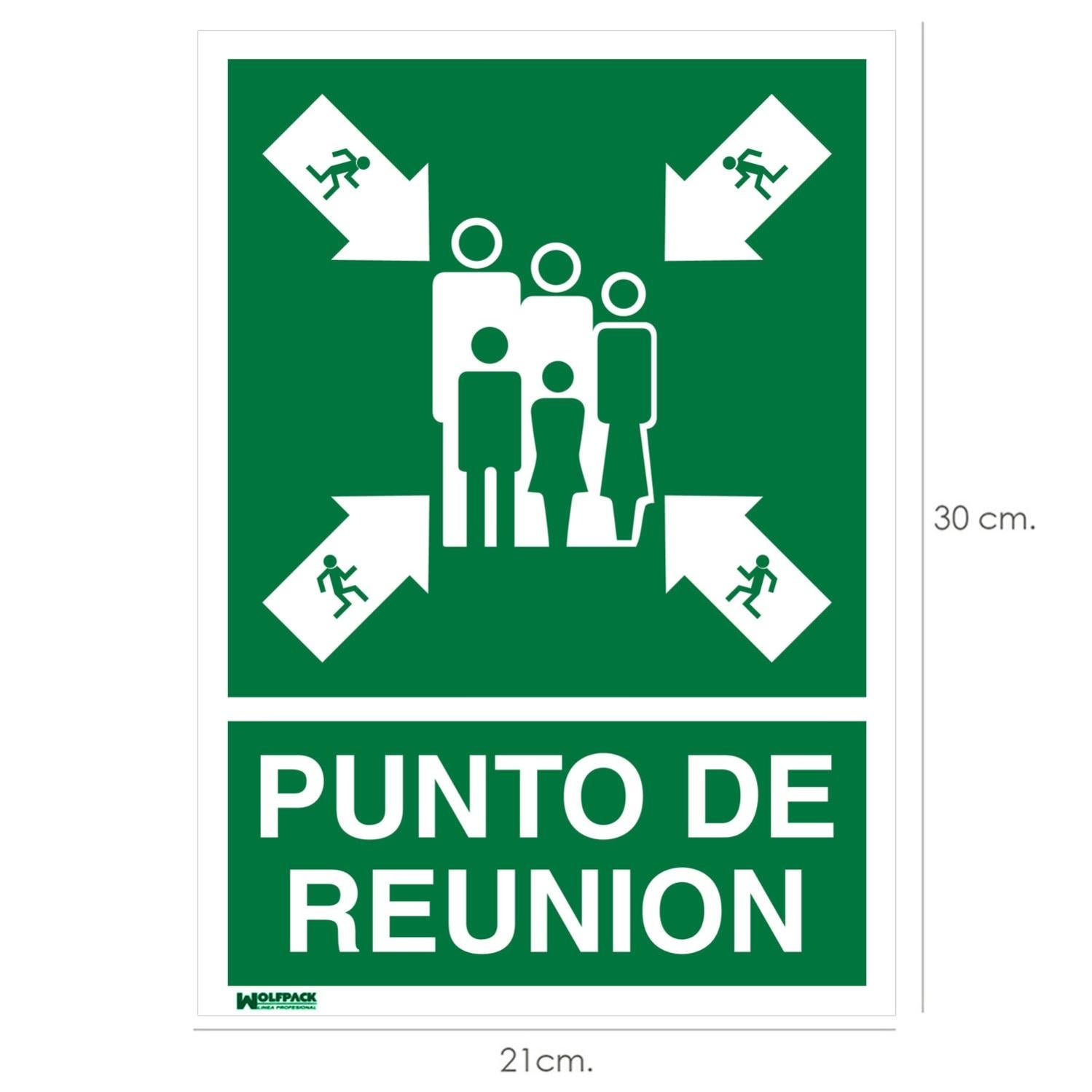 Cartel Informativo Punto De Reunion 30X21 Cm. En Oferta Cartel Informativo Punto De Reunion 30X21 Cm.