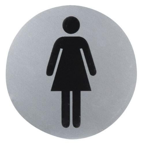 Cartel Aluminio Baño Mujer Ø12 Cm.