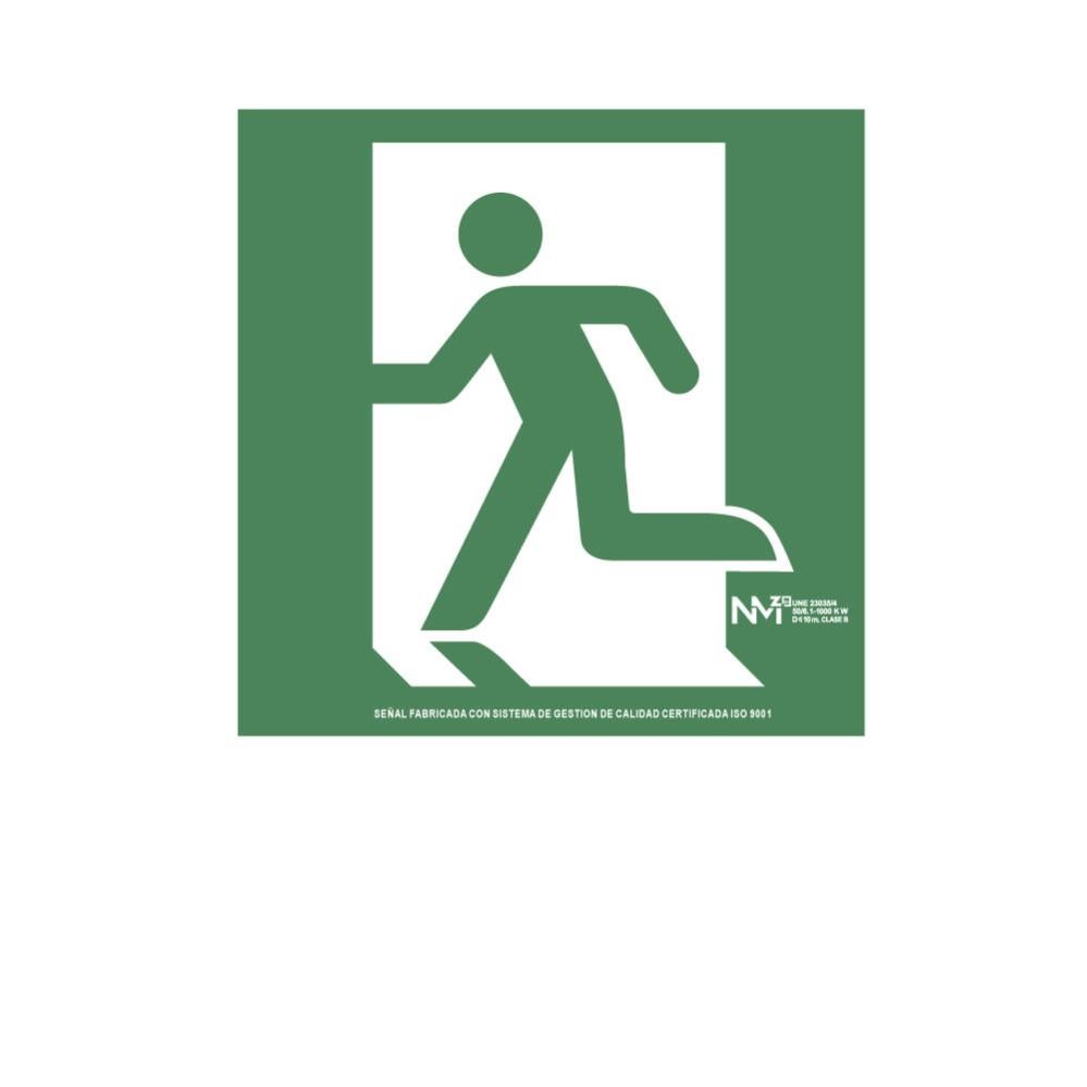 Señal Salida Izquierda (Solo Pictograma) Luminiscente | Clase B (Pvc 0'7 Mm) - 224 X 224 Mm En Oferta Cartel De Evacuación &Quot;Salida&Quot; Izquierda Clase B (Pvc 0.7Mm) 22.4X30Cm Normaluz 8422838165409 08955 Normaluz