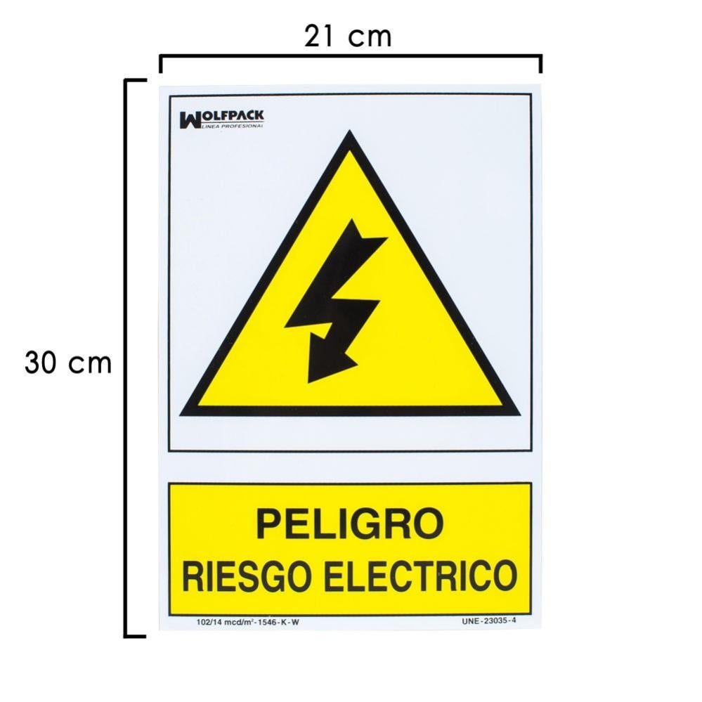 Cartel Peligro Eléctrico 30X21 Cm En Oferta Cartel Peligro Electrico 30X21 Cm.