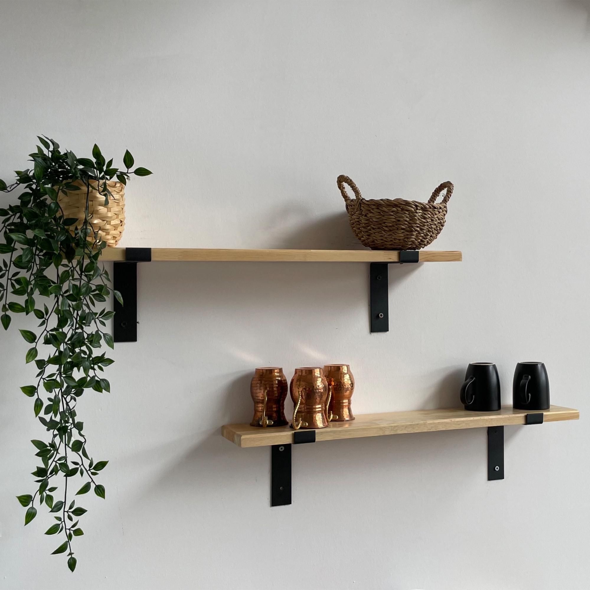 Lot De 2 tag res Murales L gst r 75 X 14 X 14 Cm Pin Naturel en casa lot-de-2-tag-res-murales-l-gst-r-75-x-14-x-14-cm-pin-naturel-en-casa