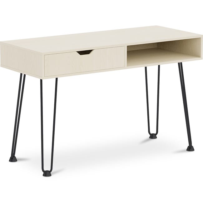 Mesa de escritorio de madera de horquilla diseño escandinava - Hakon | Leroy Merlin