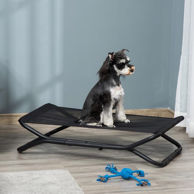 Cama elevada para perros plegable tela de malla 92x56 5x19 5 cm