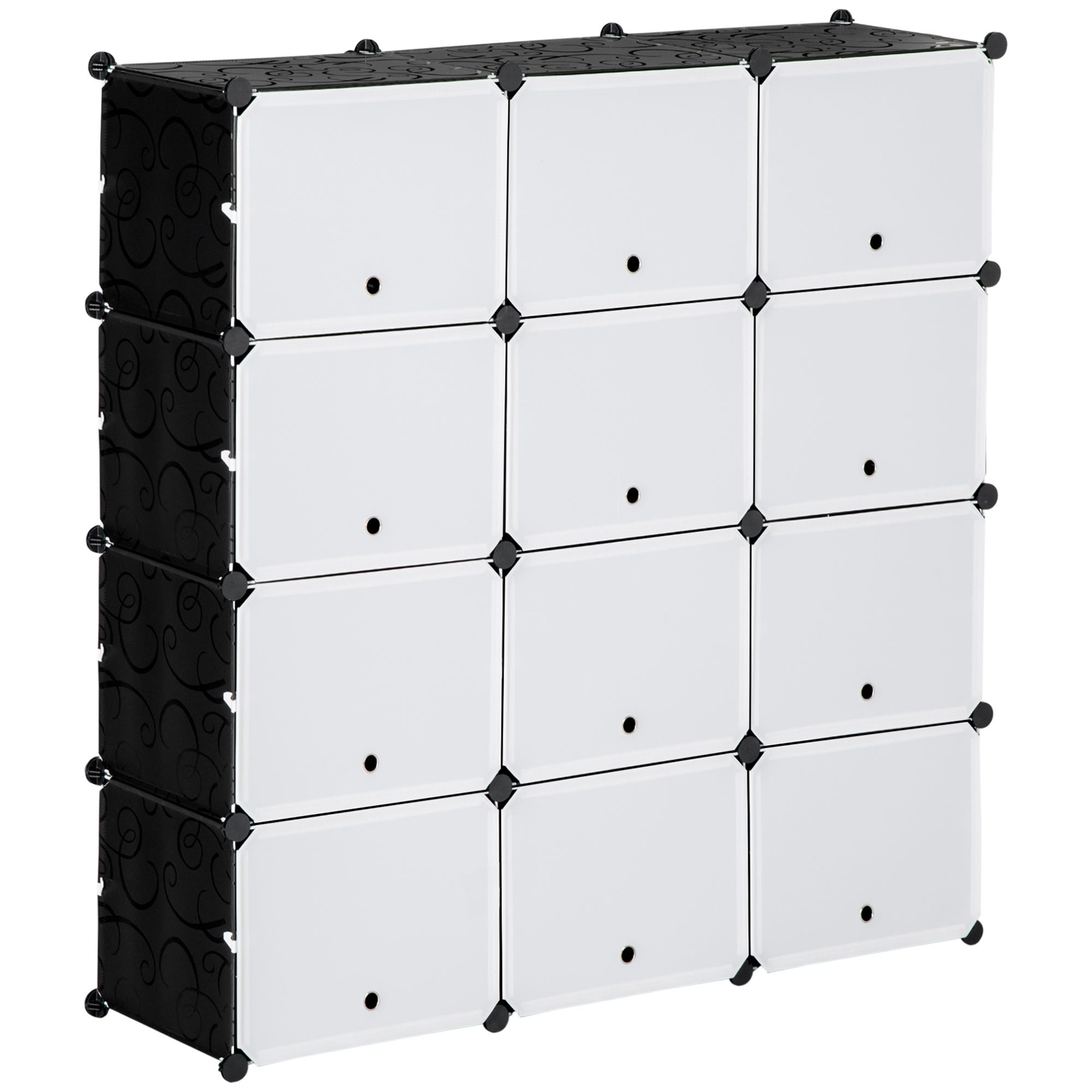Kit de armario modular de medio zapatero con estante de torre (25.5  pulgadas de ancho, blanco)