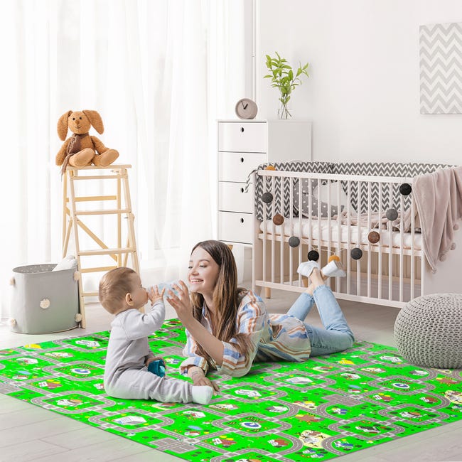 Alfombra puzzle para bebés 36 piezas HOMCOM verde | Leroy Merlin
