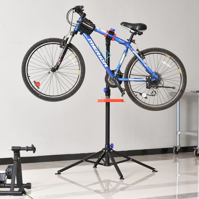 Soporte para bicicleta HOMCOM negro 66x56x73,5 cm metal pp