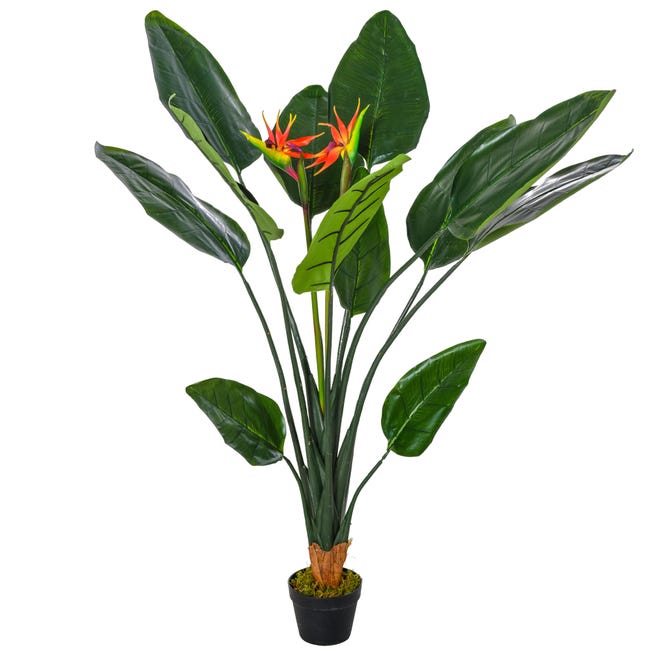 Planta ave del paraíso artificial Outsunny verde 18x18x155 cm | Leroy Merlin