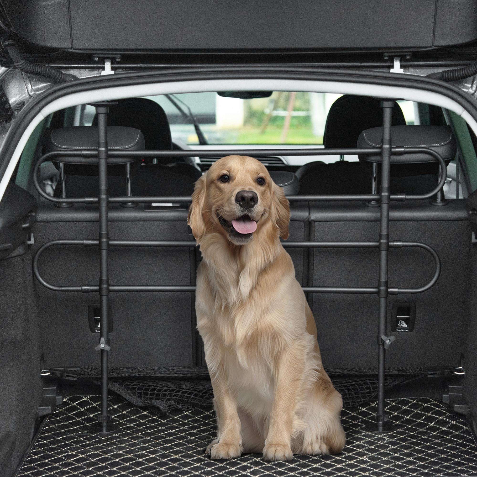 Separador de coche para perros 87-135x60-105 cm negro | Leroy Merlin