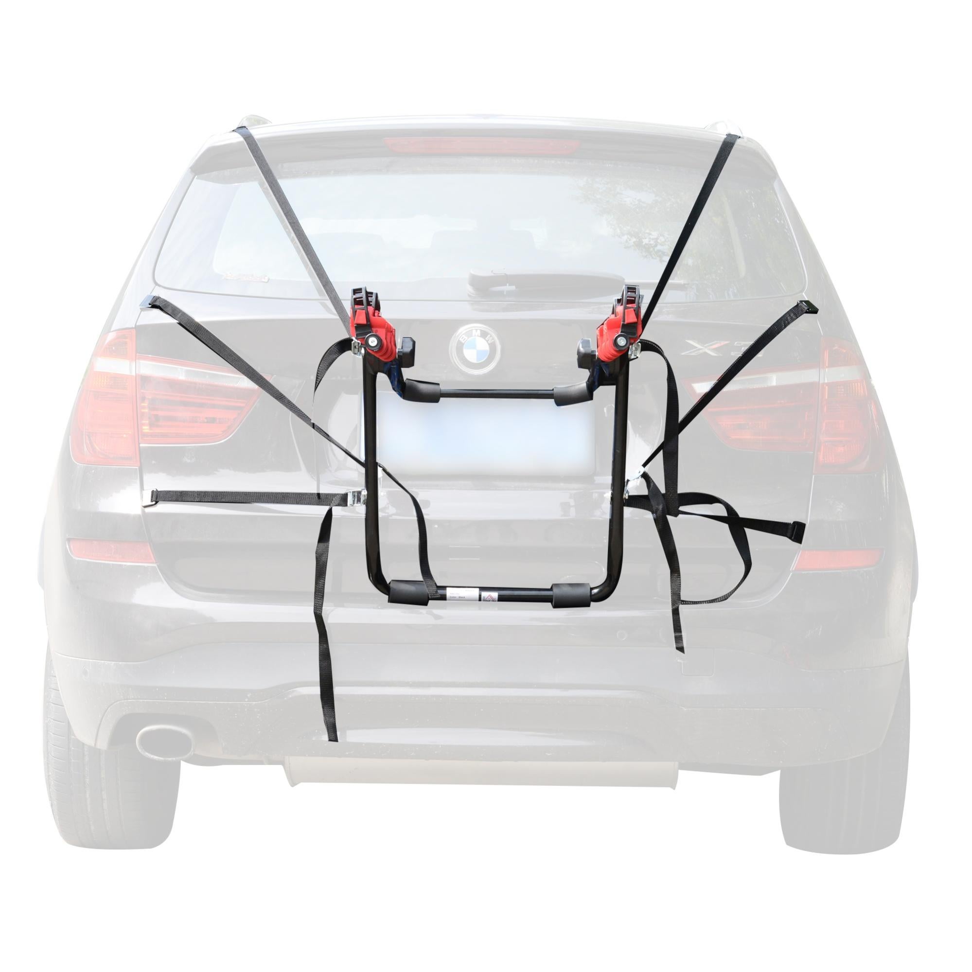 Portabicicletas para HOMCOM negro y rojo 68x52x60cm | Merlin