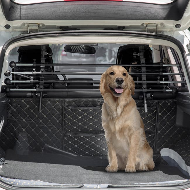 Reja de seguridad de coche para perros ajustable PawHut 140x50cm