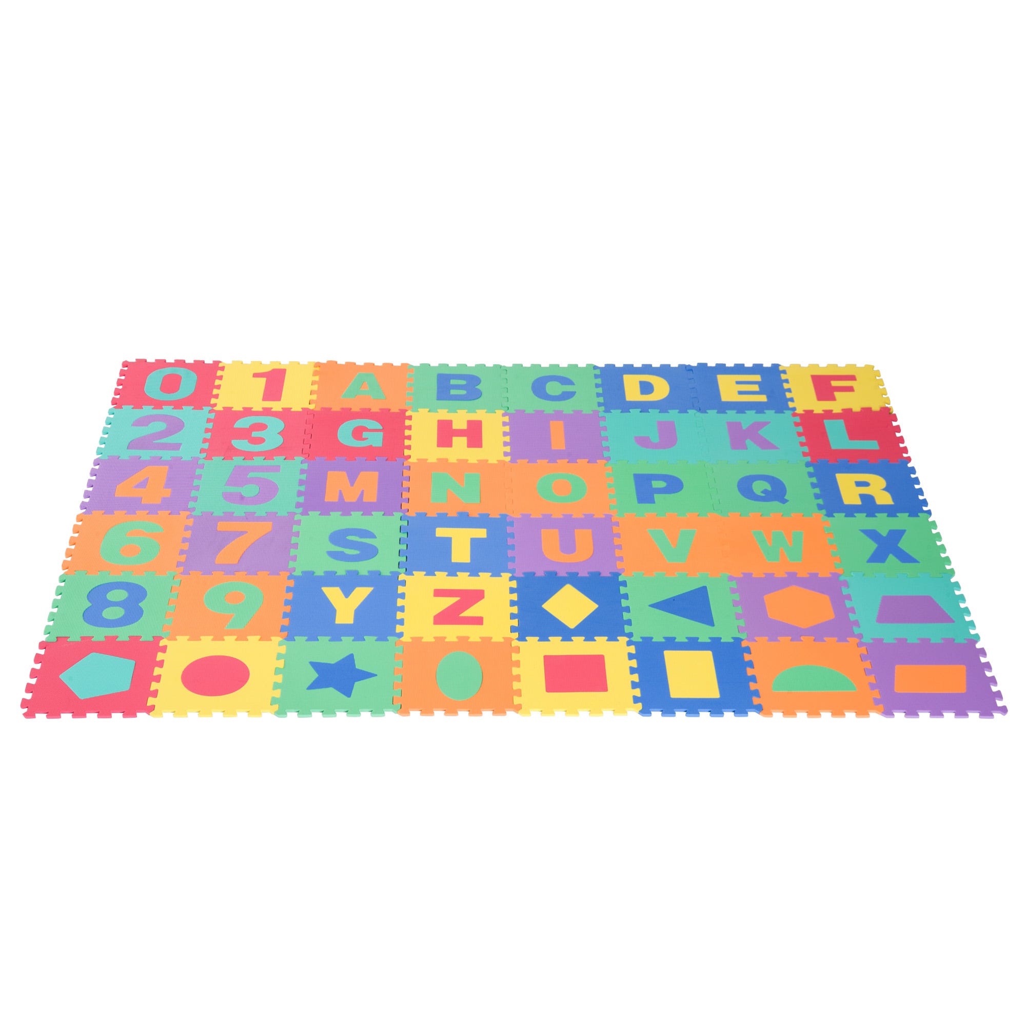 Alfombra puzzle infantil Homcom colores variados 31x31x1 cm