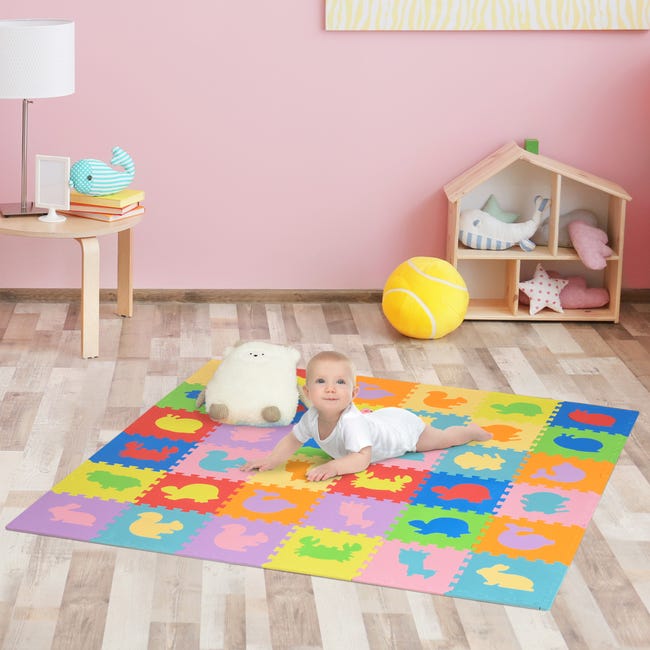 ARREGUI A-1044240 Alfombra puzzle para bebes, Alfombra de colores con  números extraibles, Alfombra infantil, Puzzle