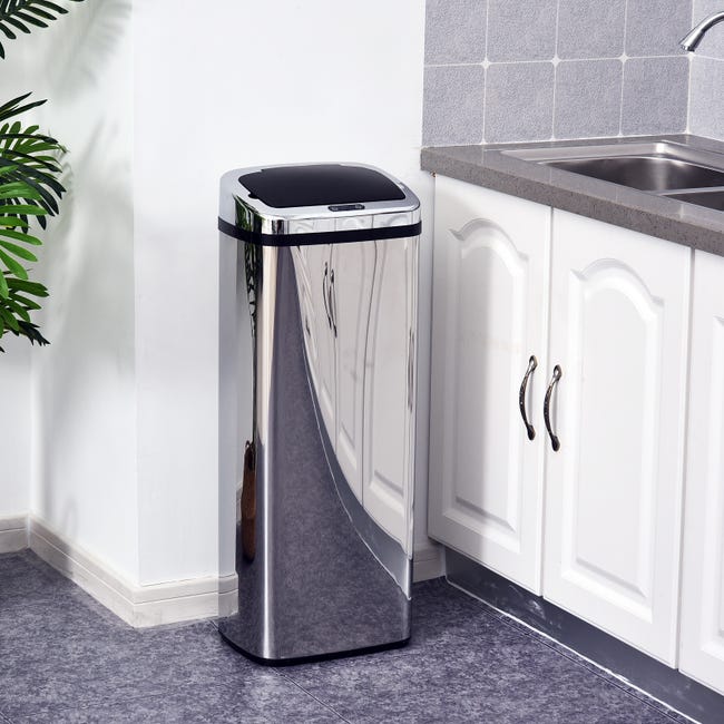 Cubo de basura automático con sensor de movimiento para cocina