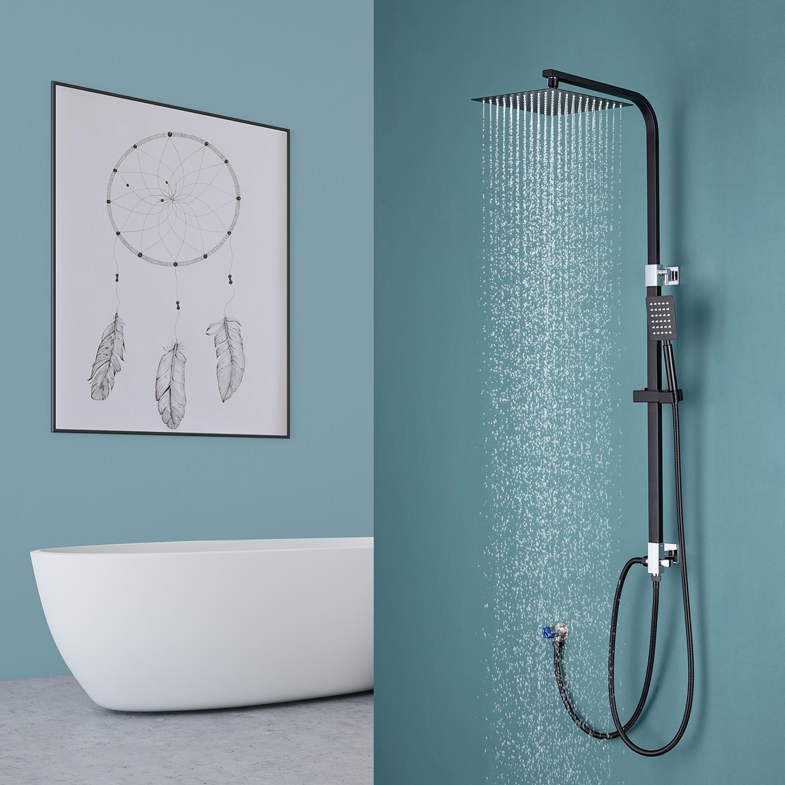 Regendusche Wasserfall Duschset Unterputz Eckig Regenwalddusche