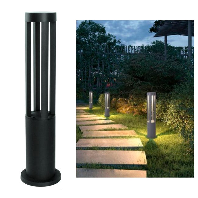 Lampione Solare Da Giardino Outsunny - 184cm, LED, IP44, Ricarica 8h, Autonomo 6h - Foto 3