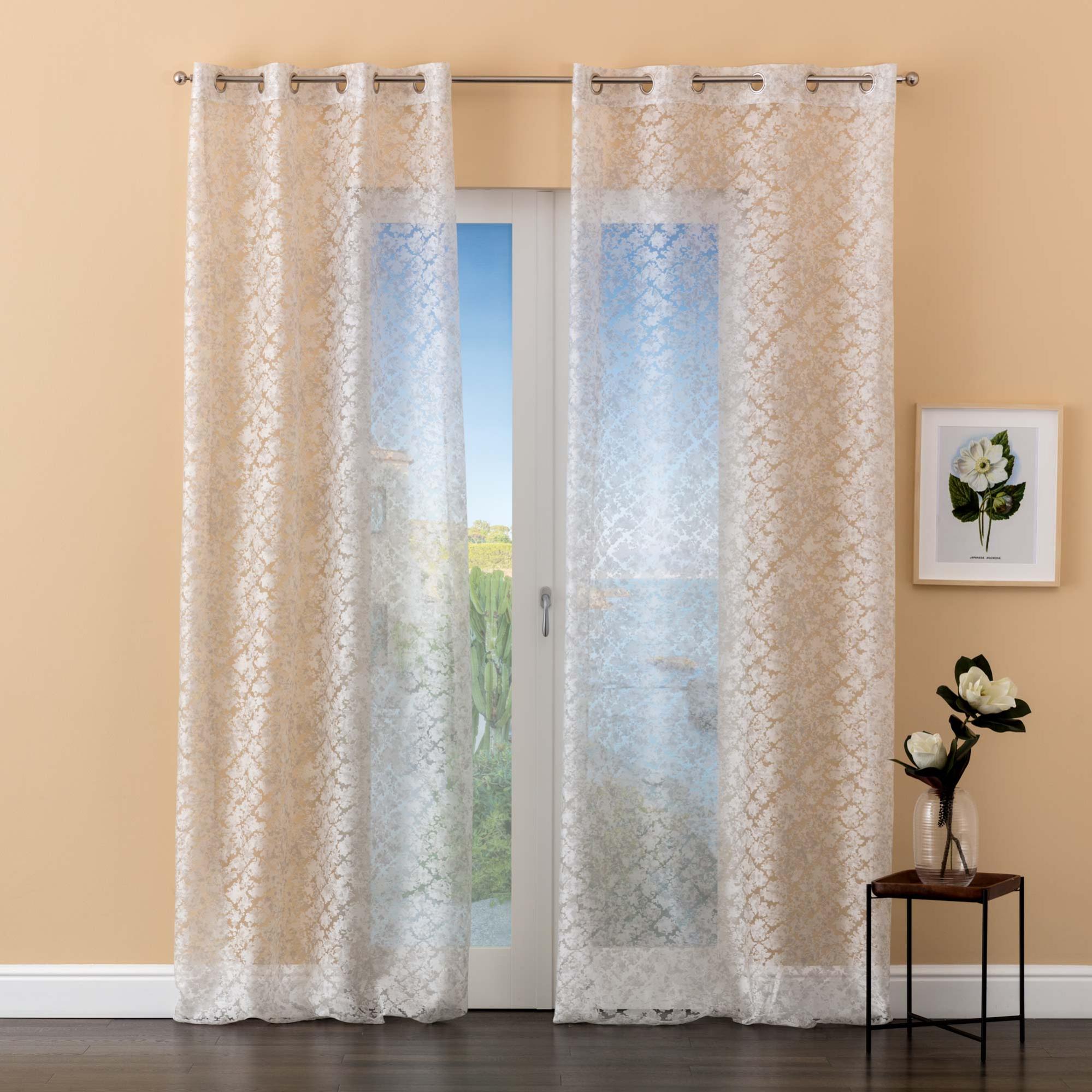 Just Contempo Tende A Pannello In Voile Con Occhielli - Trasparenti, 100% Poliestere, Lavabili In Lavatrice - 3