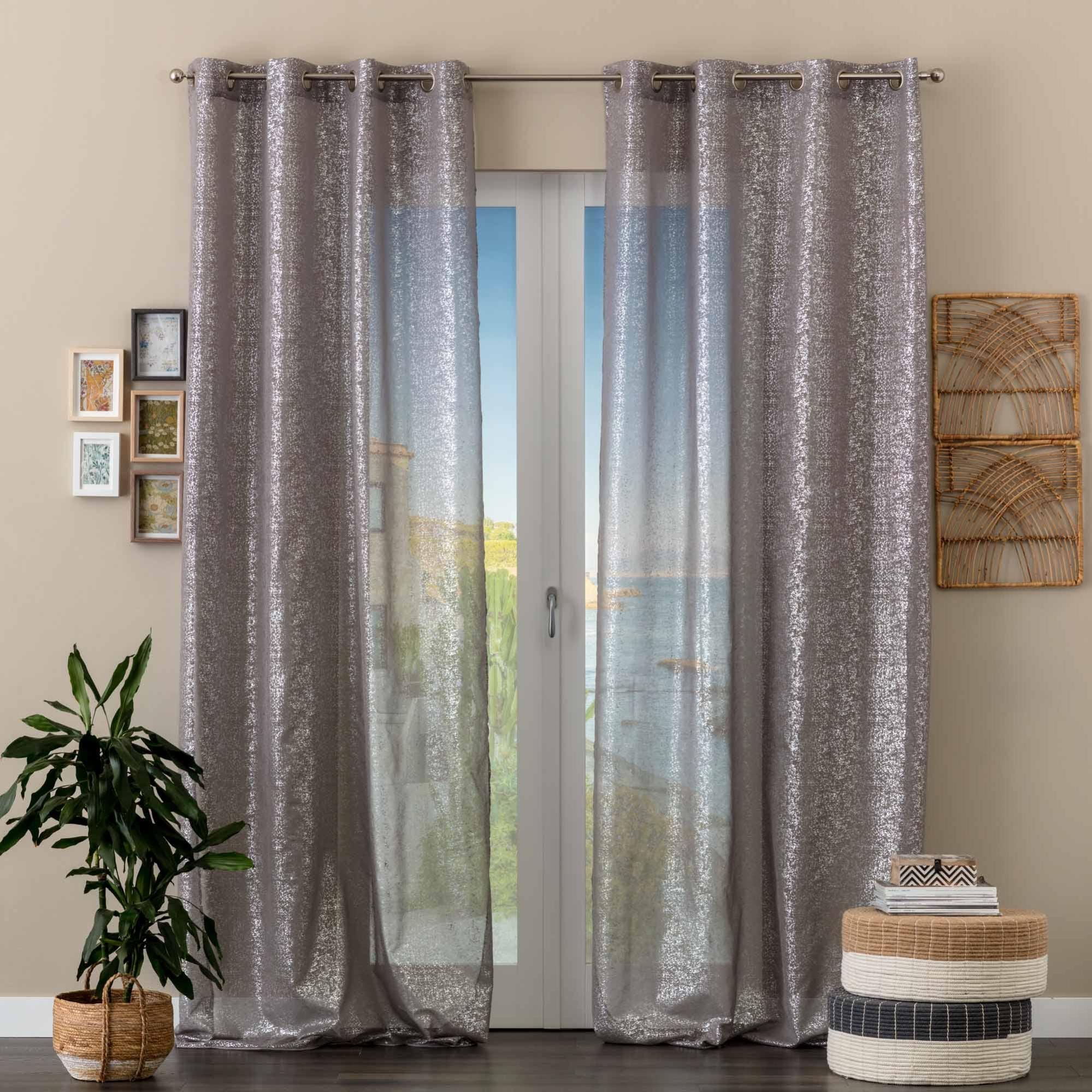 Tenda A Pannello Linea Oro Seren Grigio 140x280 Cm Per Finestra/Balcone