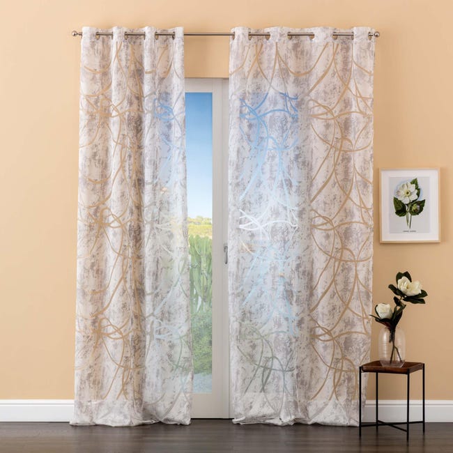 Tenda per interni Finestra Balcone, Tenda con Occhielli Tenda a Pannello Tende a Vela Trasparente per Soggiorno e Camera da Letto Modello Marble Oro c | Leroy Merlin Tenda per interni Finestra Balcone, Tenda con Occhielli Tenda a Pannello Tende a Vela Trasparente per Soggiorno e Camera da Letto Modello Marble Oro c | Leroy Merlin