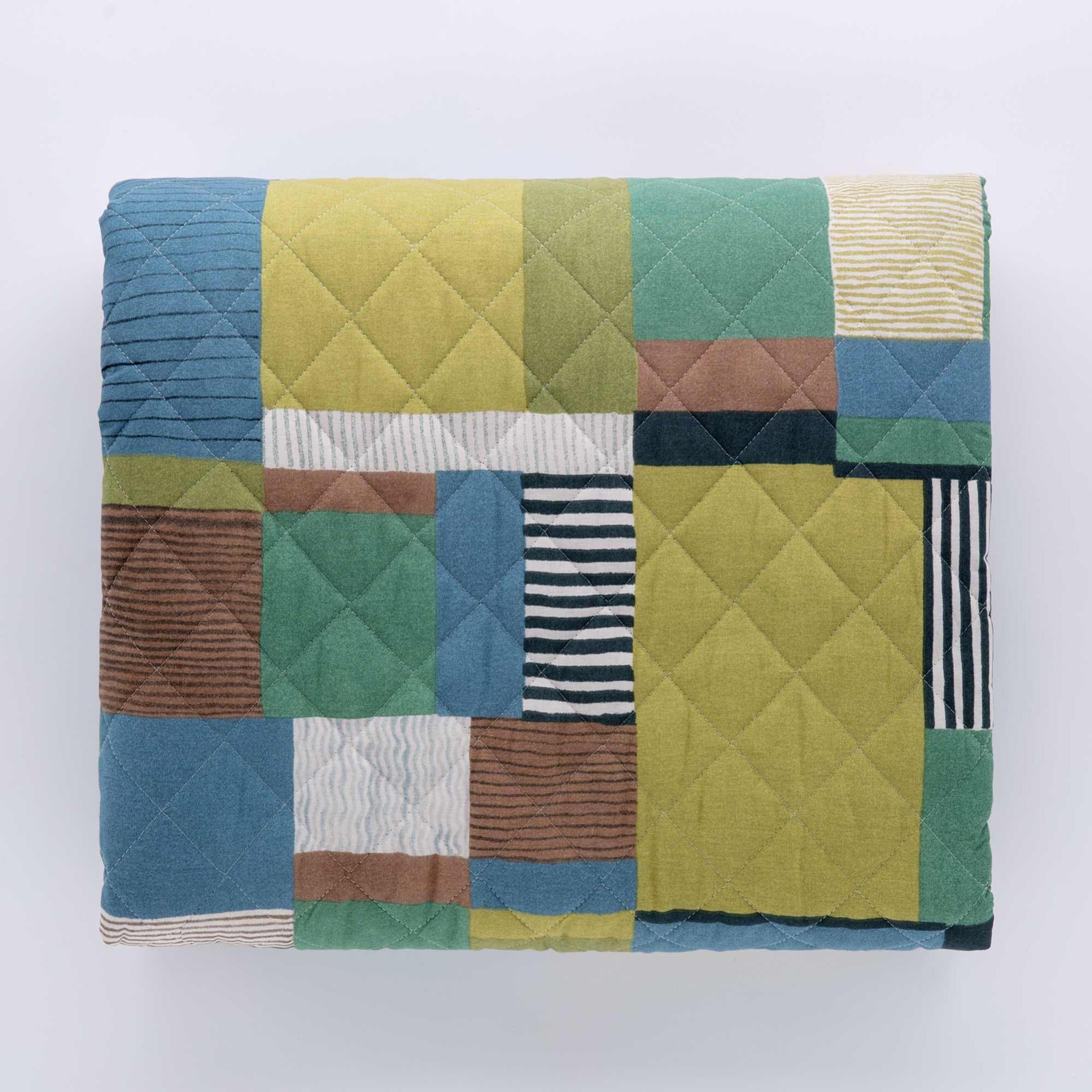 Copriletto Trapuntato Piazza E Mezza - 215x250cm Primavera/estate Tortora - Foto 8