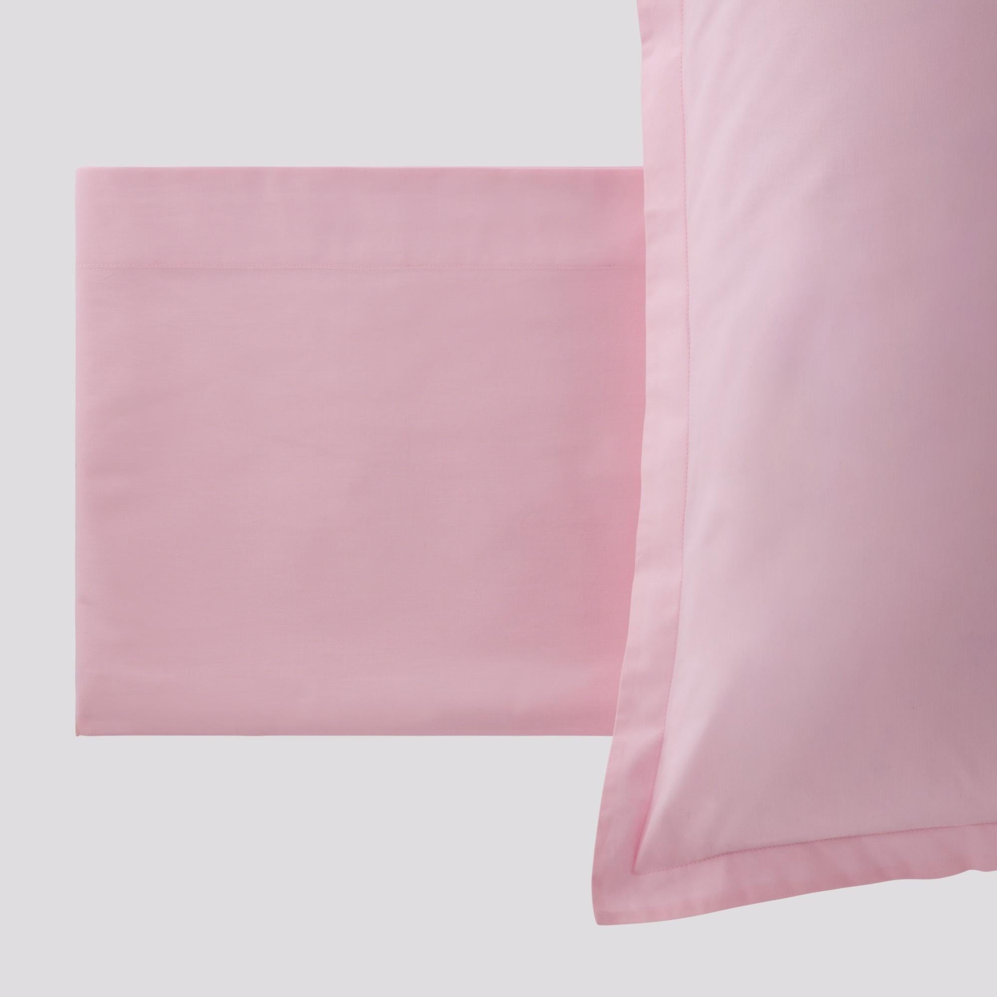 Completo lenzuolo copriletto in raso Amarillis Rosa Matrimoniale