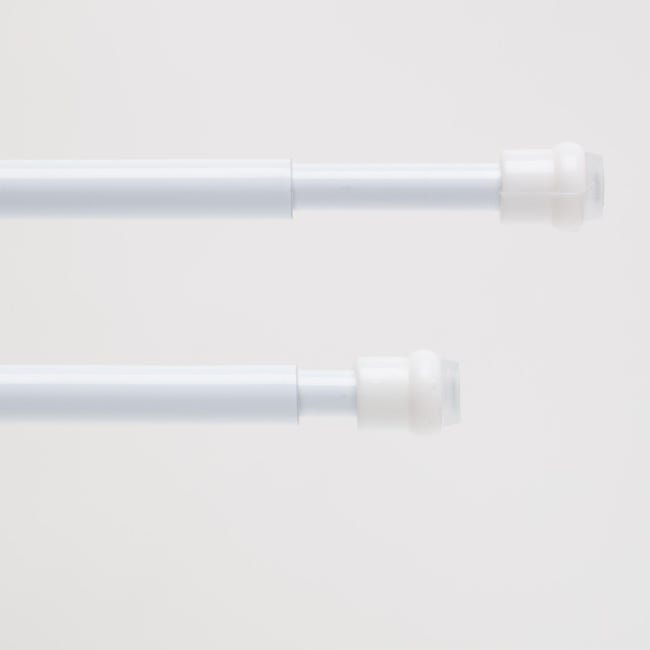 Asta per tenda 19 mm 2 vie fissaggio a soffitto effetto acciaio inox metallo nuovo (180 Asta per tenda 19 mm 2 vie fissaggio a soffitto effetto acciaio inox metallo nuovo (180