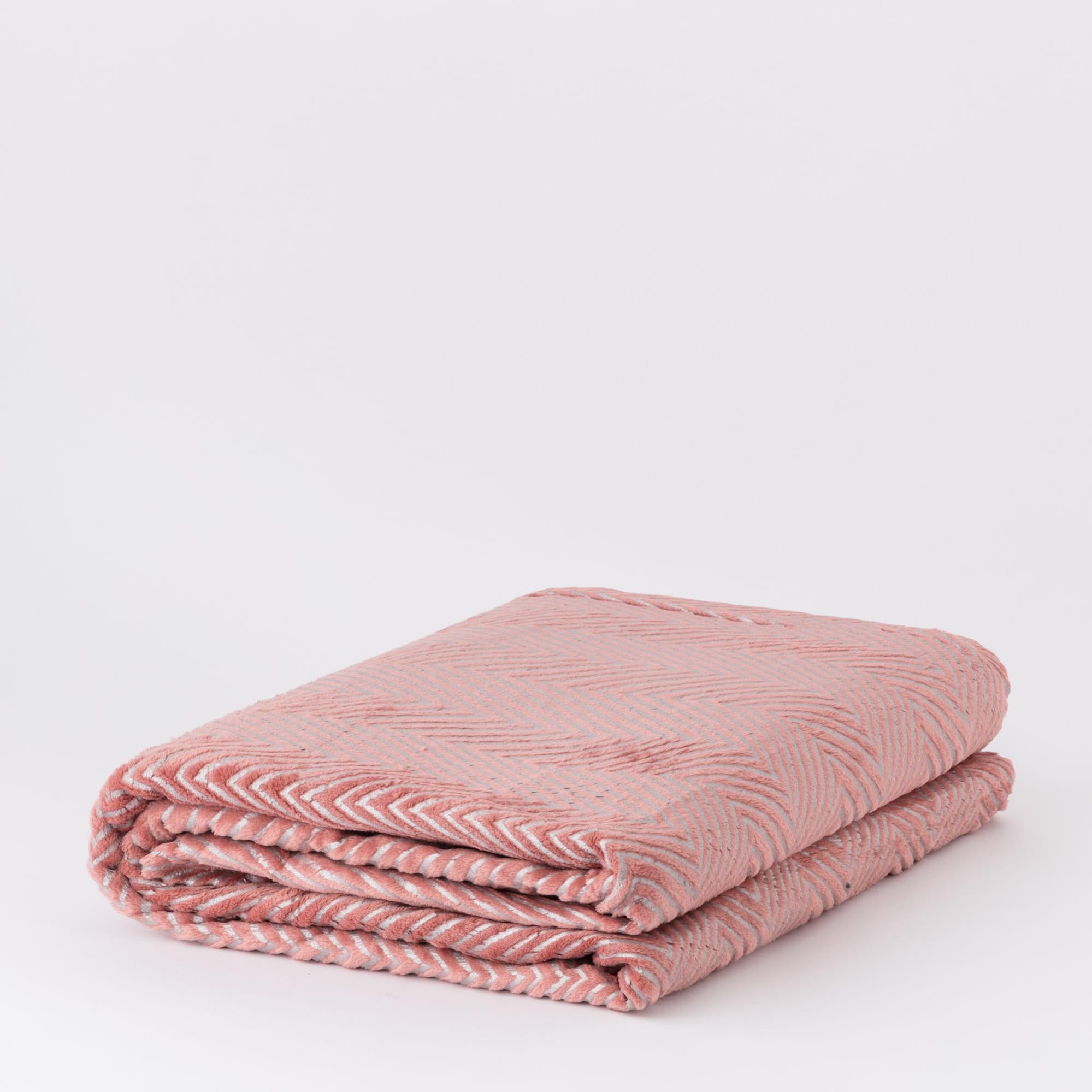 Plaid sirène effet paillette - Diam. 56 x L. 132 cm - Rose - 22.88