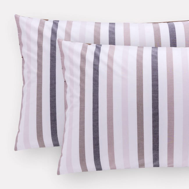 Federe Percale Di Cotone - Set Da 2, 50x80 Cm - Collezione Lecti (Rosa Intenso) - Foto 6