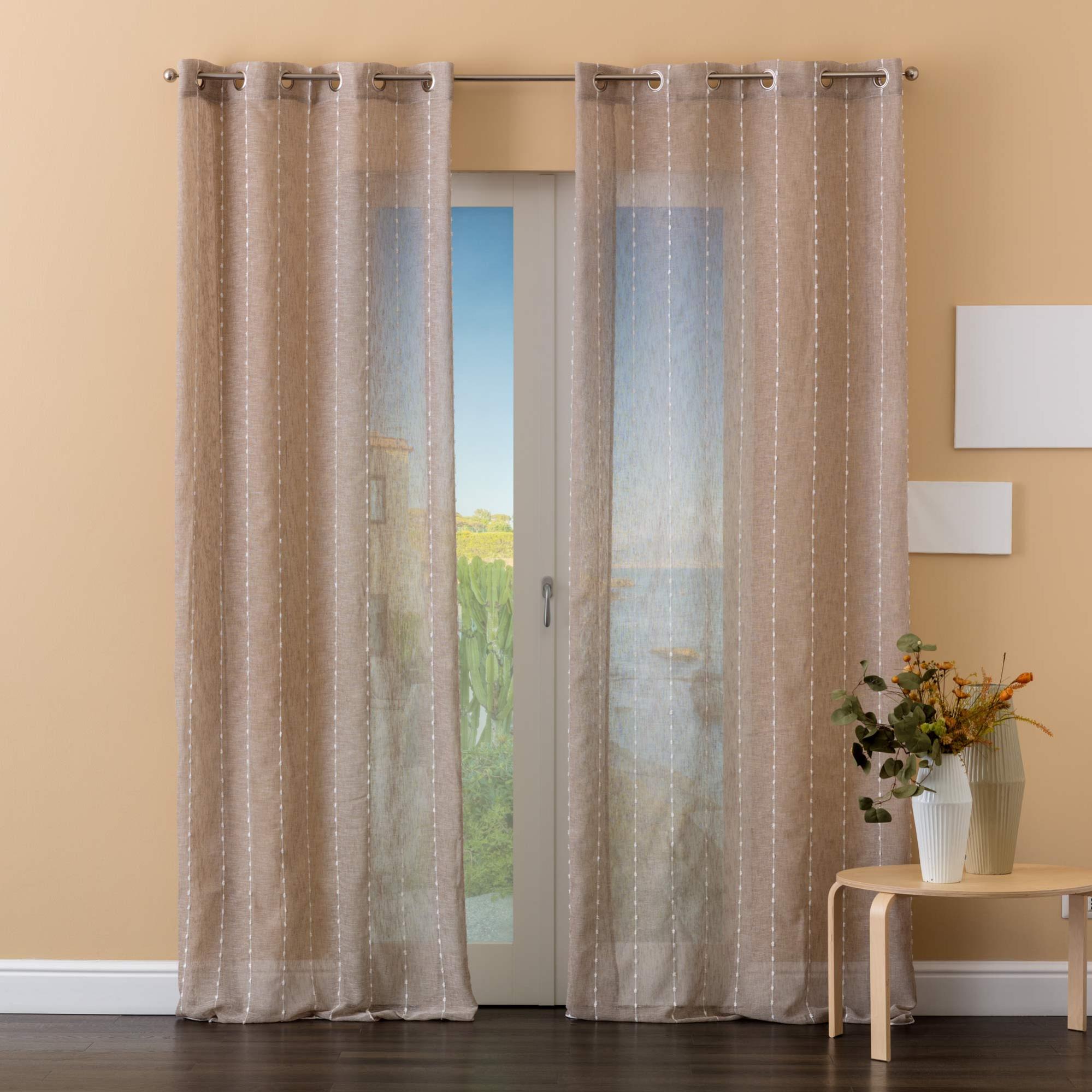 Tenda Per Interni Finestra Balcone, Tenda Con Occhielli Tenda A Pannello Tende A Vela Trasparente Per Soggiorno E Camera Da Letto Modello Orissa Grigi 86235987